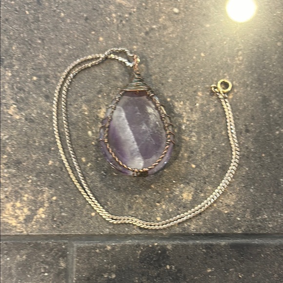 Hand Crafted Amethyst Pendant Necklace - Picture 2 of 2